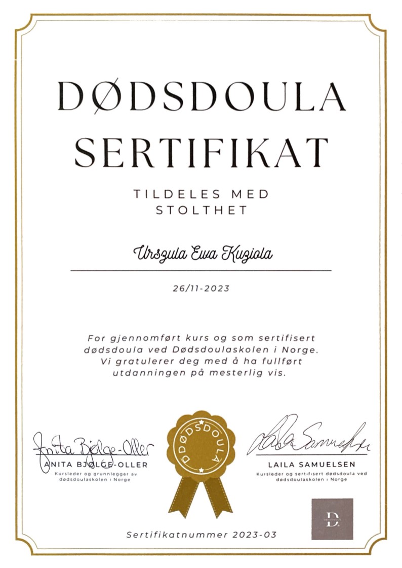 A photo of certificate.